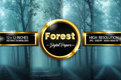Misty Forest Digital Papers - 04 Variations Product Image 1