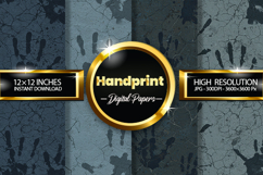 Handprint Digital Papers - 04 Variations Product Image 1