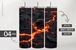 Burnt Skull Digital Papers - 04 Variations Product Image 2