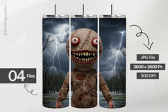 Creepy Monster Digital Papers - 04 Variations Product Image 2