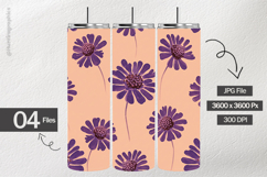 Scabiosa Flower Digital Papers - 04 Variations Product Image 2