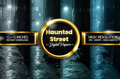 Haunted Street Digital Papers - 04 Variations Product Image 1