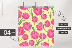 Pink Tulips Digital Papers - 04 Variations Product Image 2