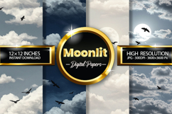 Moonlit Digital Papers - 04 Variations Product Image 1
