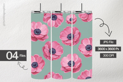 Pink Anemones Digital Papers - 04 Variations Product Image 2