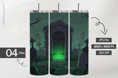 Creepy Graveyard Digital Papers - 04 Variations Product Image 2