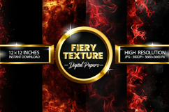 Fiery Texture Digital Papers - 04 Variations Product Image 1