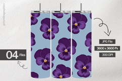 Pansy Blooms Digital Papers - 04 Variations Product Image 2