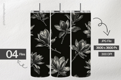 Silver Magnolia Digital Papers - 04 Variations Product Image 2