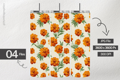 Marigold Flower Digital Papers - 04 Variations Product Image 2