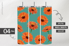 Zinnias Digital Papers - 04 Variations Product Image 2