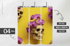 Orchid Skull Digital Papers - 04 Variations Product Image 2