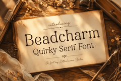 Beadcharm: A Weird and Wonderful Font with Circle Serif Product Image 1