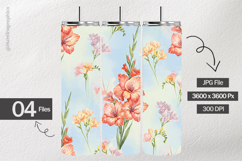 Watercolor Gladiolus Digital Papers - 04 Variations Product Image 2
