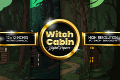 Witch Cabin Digital Papers - 04 Variations Product Image 1