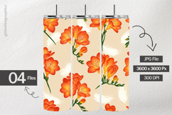 Freesia Flower Digital Papers - 04 Variations Product Image 2