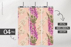 Watercolor Foxglove Digital Papers - 04 Variations Product Image 2