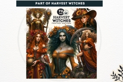 Harvest Witch Clipart Autumn Cottagecore Apothecary PNG RPG Product Image 2