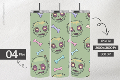 Zombie Head Digital Papers - 04 Variations Product Image 2