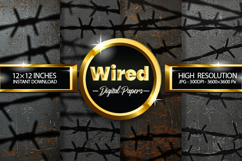 Barbed Wire Grunge Digital Papers - 04 Variations Product Image 1