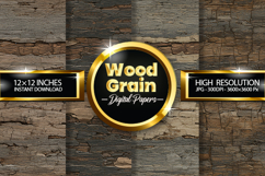 Wood Grain Digital Papers - 04 Variations Product Image 1