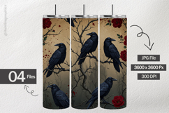 Spooky Raven Digital Papers - 04 Variations Product Image 2