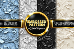 Embossed Pattern Digital Papers - 04 Variations Product Image 1
