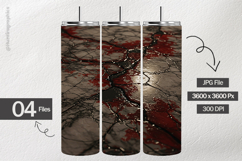 Blood Marbel Digital Papers - 04 Variations Product Image 2
