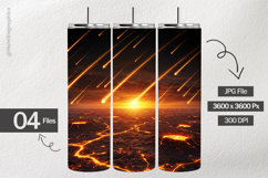 Lava Meteors Digital Papers - 04 Variation Product Image 2