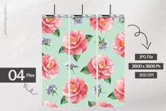 Watercolor Camalia Digital Papers - 04 Variations Product Image 2