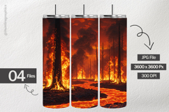 Burning Forest Digital Papers - 04 Variations Product Image 2