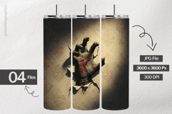 Zombie Clawn Digital Papers - 04 Variations Product Image 2