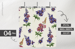 Larkspur Spikes Digital Papers - 04 Variations Product Image 2