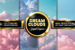 Dream Clouds Digital Papers - 04 Variations Product Image 1