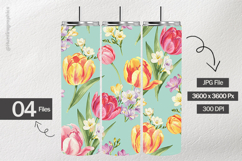 Watercolor Freesia Digital Papers - 04 Variations Product Image 2