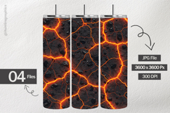 Cracked lava Digital Papers - 04 Variations Product Image 2