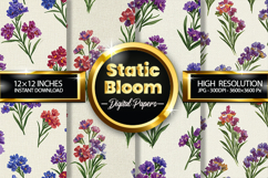 Static Bloom Digital Papers - 04 Variations Product Image 1