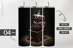 Creepy Clown Digital Papers - 04 Variations Product Image 2