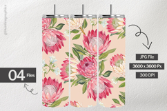 Watercolor Protea Digital Papers - 04 Variations Product Image 2