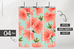 Coral Azalea Digital Papers - 04 Variations Product Image 2