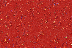 Red background with a pattern of small &amp; colorful Product Image 1