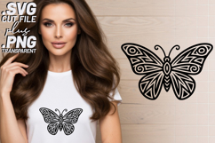 4x Butterfly Designs Tribal Silhouette Outline SVG Cut Files Product Image 2
