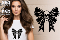 4x Gothic Skull Bow Moon Star Spiderweb SVG Cut Files Shirt Product Image 2
