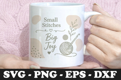Small Stitches Big Joy SVG PNG Product Image 1