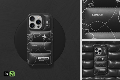 Padded Leather Phone Case Mockup Product Image 1