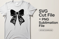 4x Gothic Skull Bow Roses Thorns Stars SVG Cut Files Shirt Product Image 2