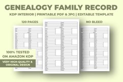 Genealogy Family Record KDP Interior Product Image 1