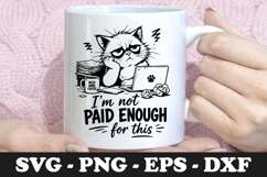 Exhausted Office Cat I'm Not Paid Enough For This SVG Product Image 1