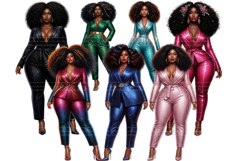 18 Black Woman Clipart, Afro Boss Lady Sublimation PNG Product Image 1