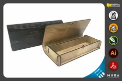 Wooden Pen Box, Gift, Jewellery Box, Laser Cut File Product Image 1
